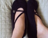 Download Now - CROCHET PATTERN Ladies Cross-Strap Ballet Flats Slippers- Pattern PDF