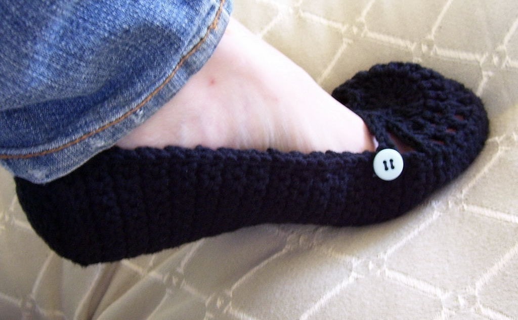 Download Now - CROCHET PATTERN Two-Button Ballet Flats - Pattern PDF