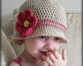 Download Now - CROCHET PATTERN Cuteness Cloche Hat - Baby to Adult - Pattern PDF