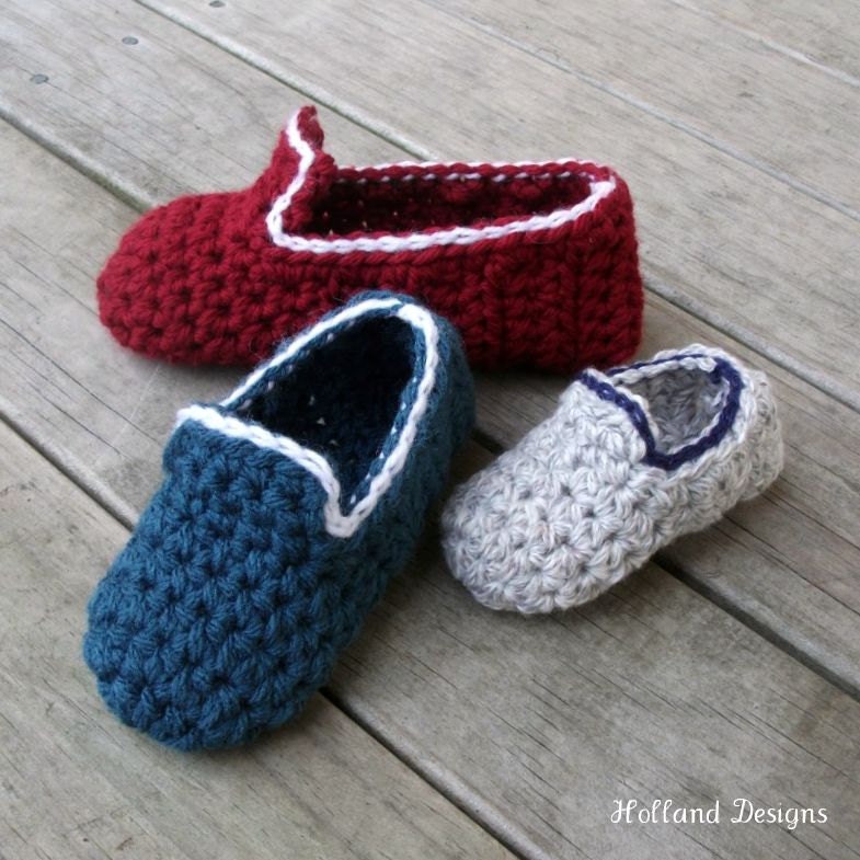 Download Now - CROCHET PATTERN - Kids Loafers - All Sizes - Baby Toddler and Youth - Pattern PDF