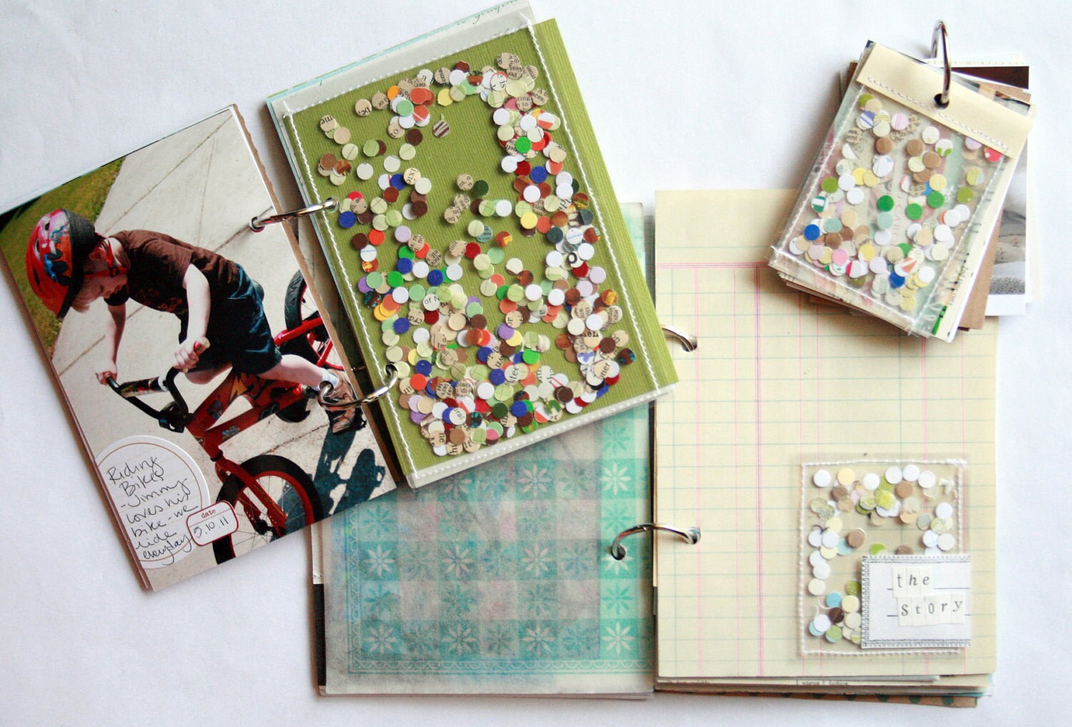 Rainbow Confetti Window - Art Journal or Scrapbook Page