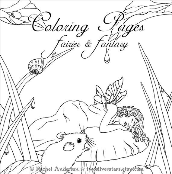 fairy fantasy coloring pages - photo #25