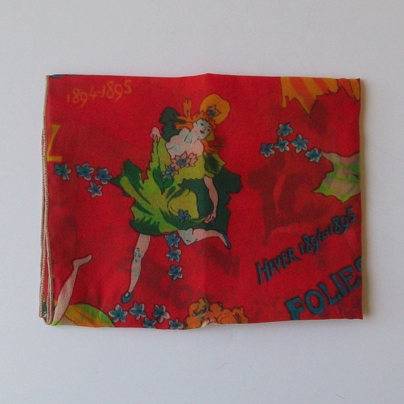 Vintage PARIS FOLIES Scarf