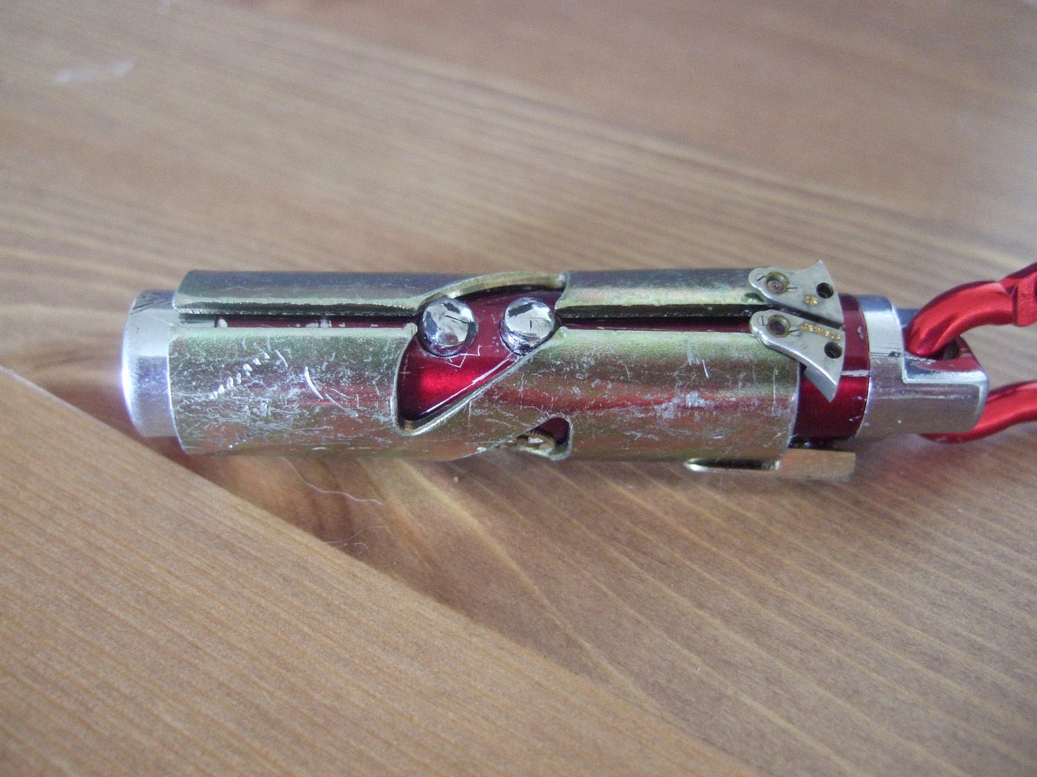 Steampunk Sonic Screwdriver - red and gold