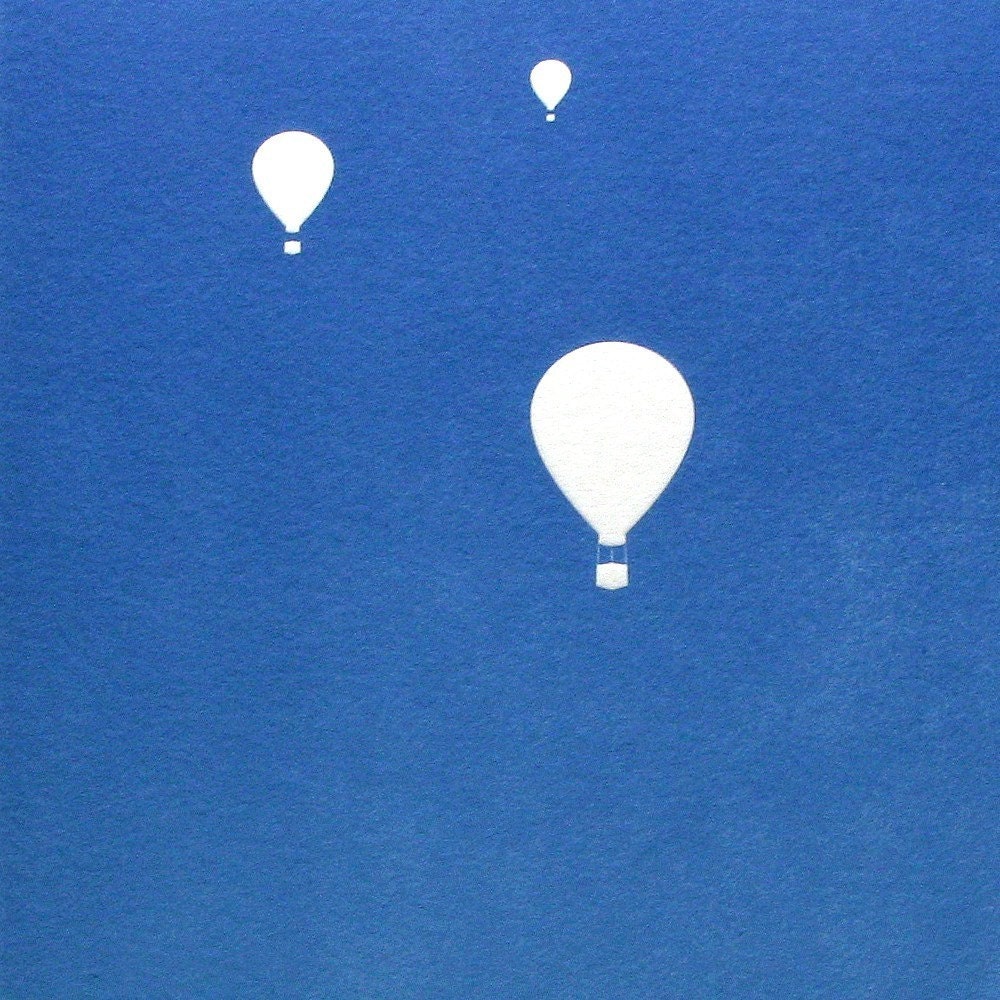 Ombre Balloons and Skyline Print