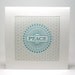 Set of 6 - Peace Snowflake Holiday Letterpress Cards in Blue and Silver