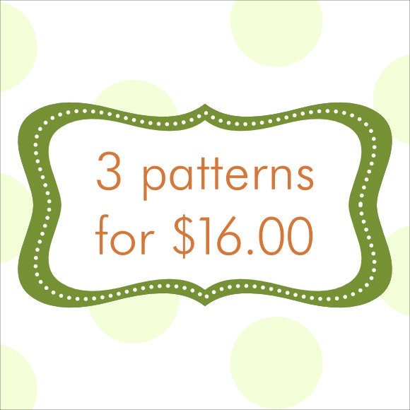 PATTERN BUNDLE: Buy any 3 patterns and SAVE