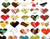 Funfetti  Paper Confetti Hearts - Funky Mix