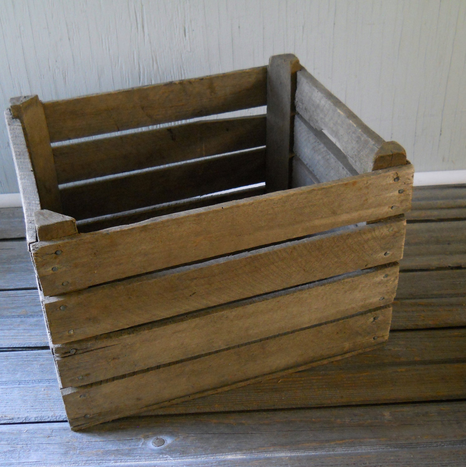 Orchard Crate Wood Box Crate Vintage Orchard Crate