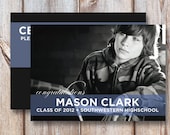 Graduation Announcement & Invitation - "Clean" (7x5)