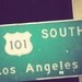 Los Angeles photography, the 101 freeway green street sign, traffic California travel SoCal road transportation, as seen on HBOs Enlightened