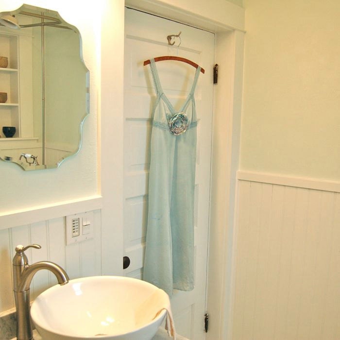 Lingerie: Hand Dyed Chemise Slip in Aqua Watercolors (XS)