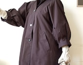 SALE Batwing coat, avant garde modern urban in lava brown one of a kind coat, 25% off WINTER SALE,fall autumn fashion
