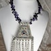Necklace, Gemstone, Chunky Statement, Big Bead JewelryLarge Statement Amethyst Tribal Kuchi Pendant Necklace