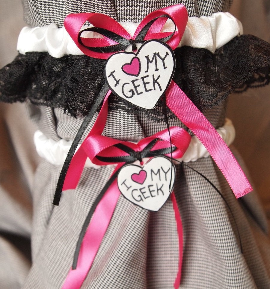 I Love My Geek Garter and Toss Garter Combo