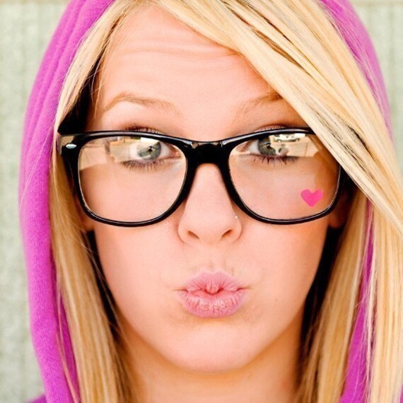 Nerdy Heart Glasses by steppie on Etsy.