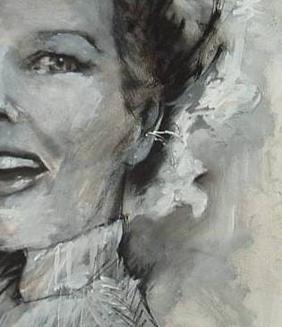 Katharine Hepburn - Original Mixed Media Portrait
