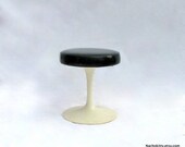Knoll Tulip Stool, Black Upholstery, Original Labels