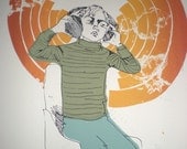 Boy w/ Headphones Screenprint