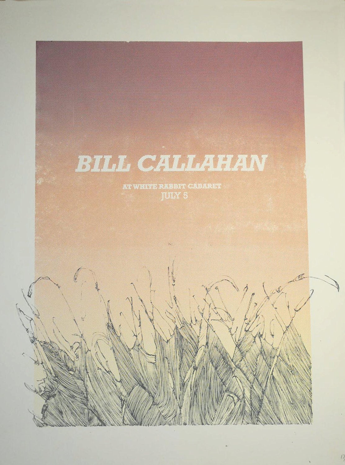 Bill Callhan show poster (hand screen printed)