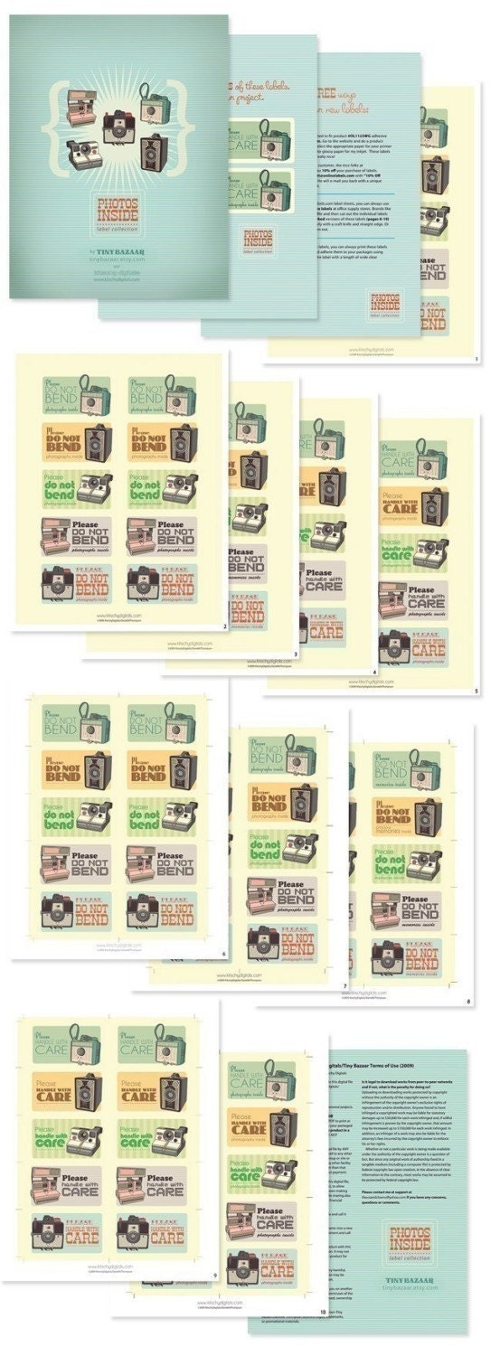 Photos Inside Label Collection - Printable PDF