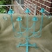 Vintage Upcycled Metal Turquoise Blue Candelabra Candleholder CLEARANCE