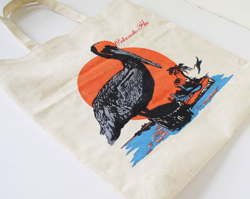 Vintage Orlando Florida canvas tote bag