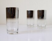 Silver ombre tall glass tumblers