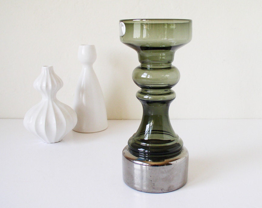 RESERVED - Vintage glass vase
