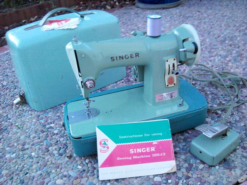 Jade Goddess ... vintage Singer 185J Sewing Machine