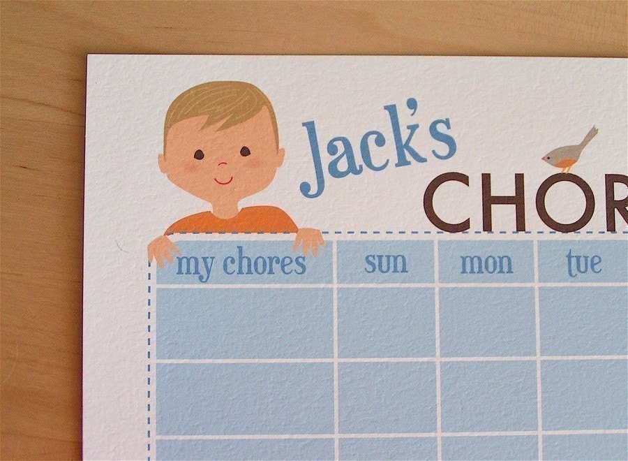 Custom Printable Chore Chart