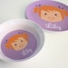 Custom Melamine Plate and Bowl Set - Girl or Boy