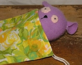 WhOleSale green bags - Upcycled drawstring bags - 5x7 set of 25 - FREE shipping in US