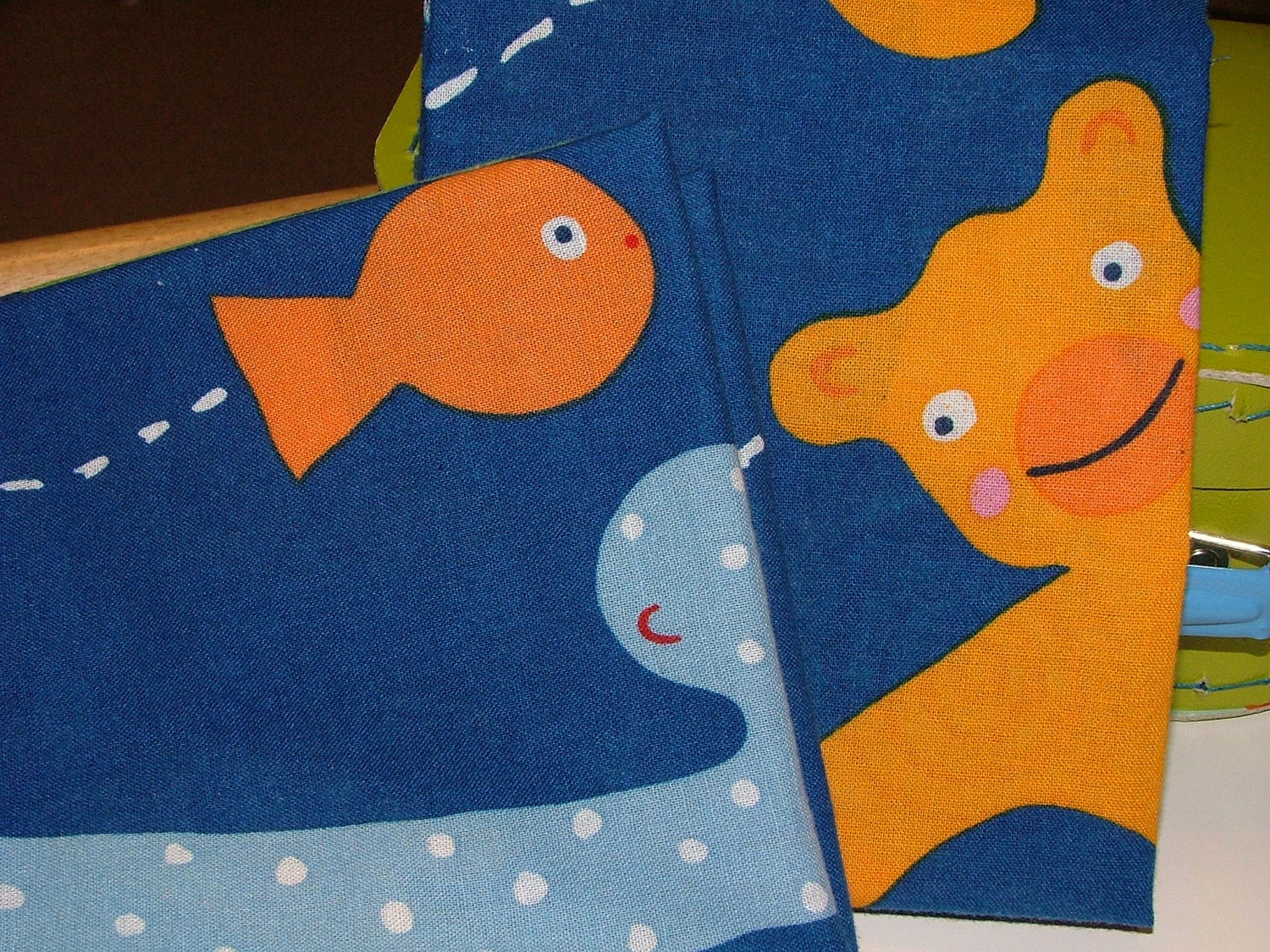 Really Fat Quarter - reclaimed bedding fabric - Circus Surprise