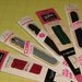 5 Vintage Zippers - 7-inch - deep purple, dark green, cloister brown, nugrey, cranberry