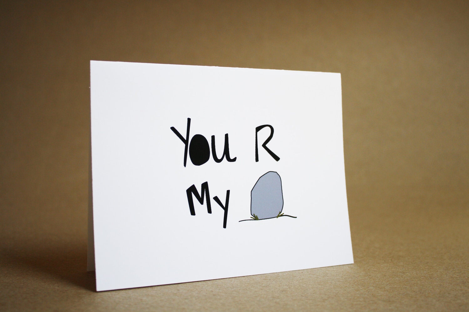 I Love You Card - Wedding Card- You are my rock - newlyweds, anniversary, anytime, love, couple
