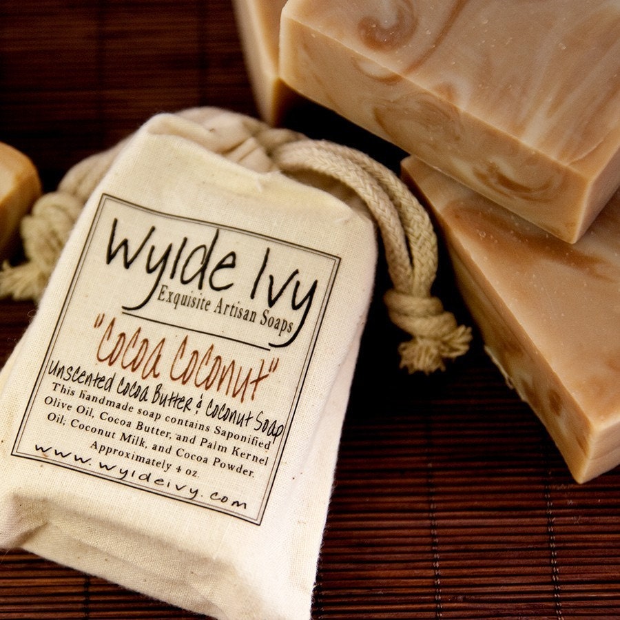 Just Soap Unscented Cocoa Butter and Coconut Milk Handmade Soap
