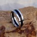 14 K White GOLD inlaid with solid African Blackwood Ring