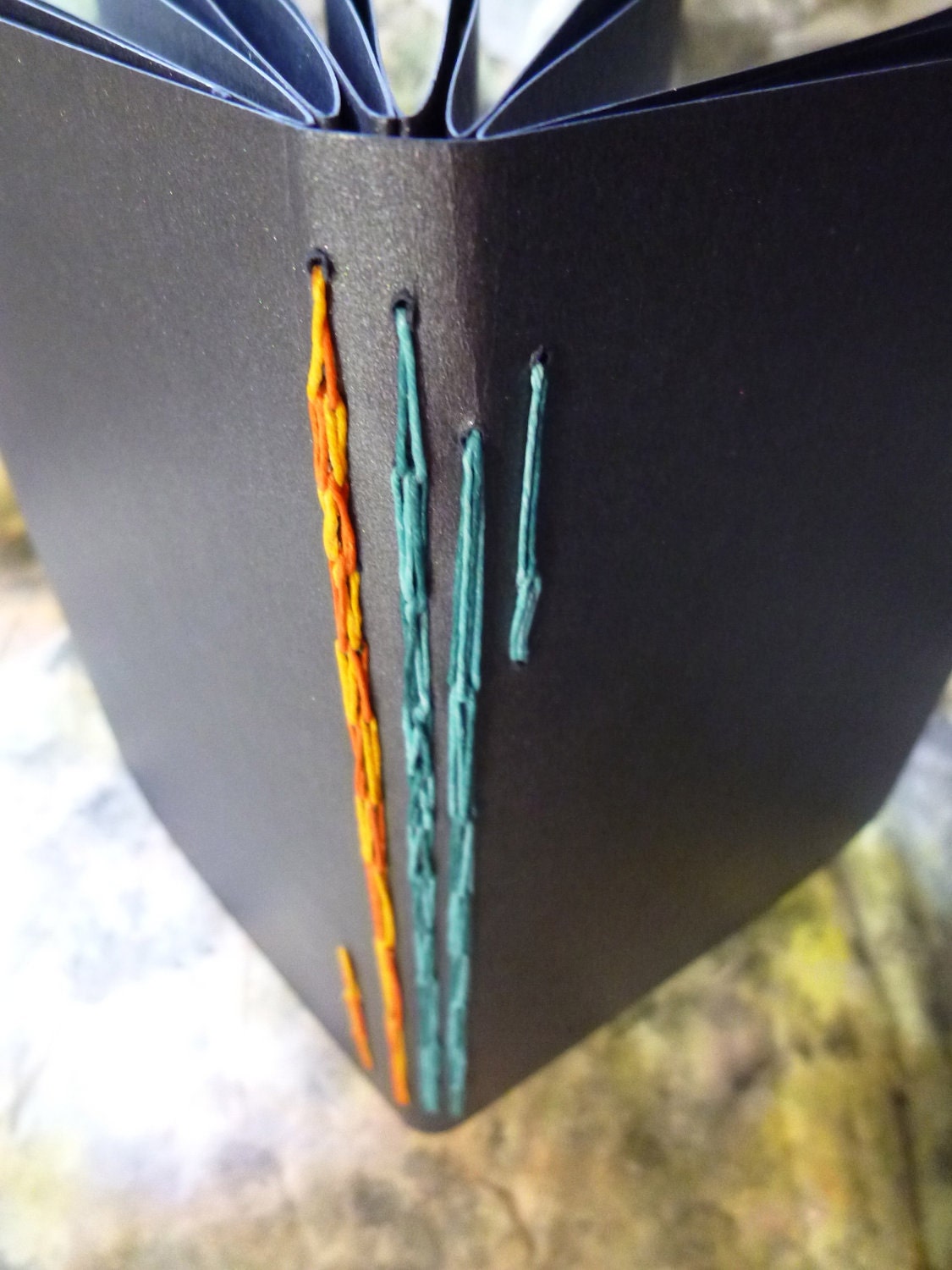 Hades Curious Metallics Waterfalls  (Handbound Blank Notebook - Sketchbook - Scrapbook - Photo Album)