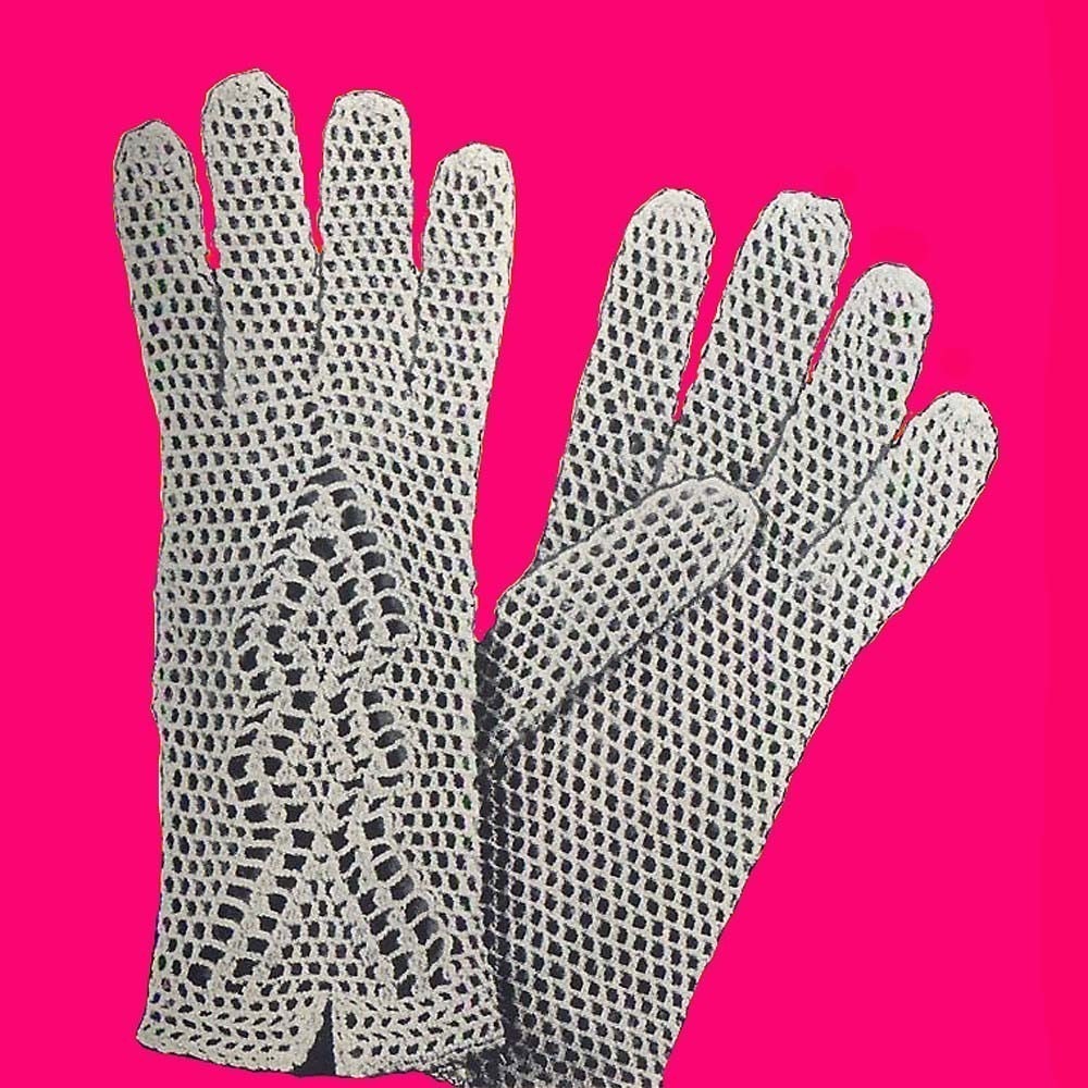 1950 Crochet Lace Gloves Pattern