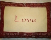 Decorative Mini Pillow - Love - for Holidays - for All Year Round