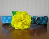 Yellow Dahlia Custom Dog Collar