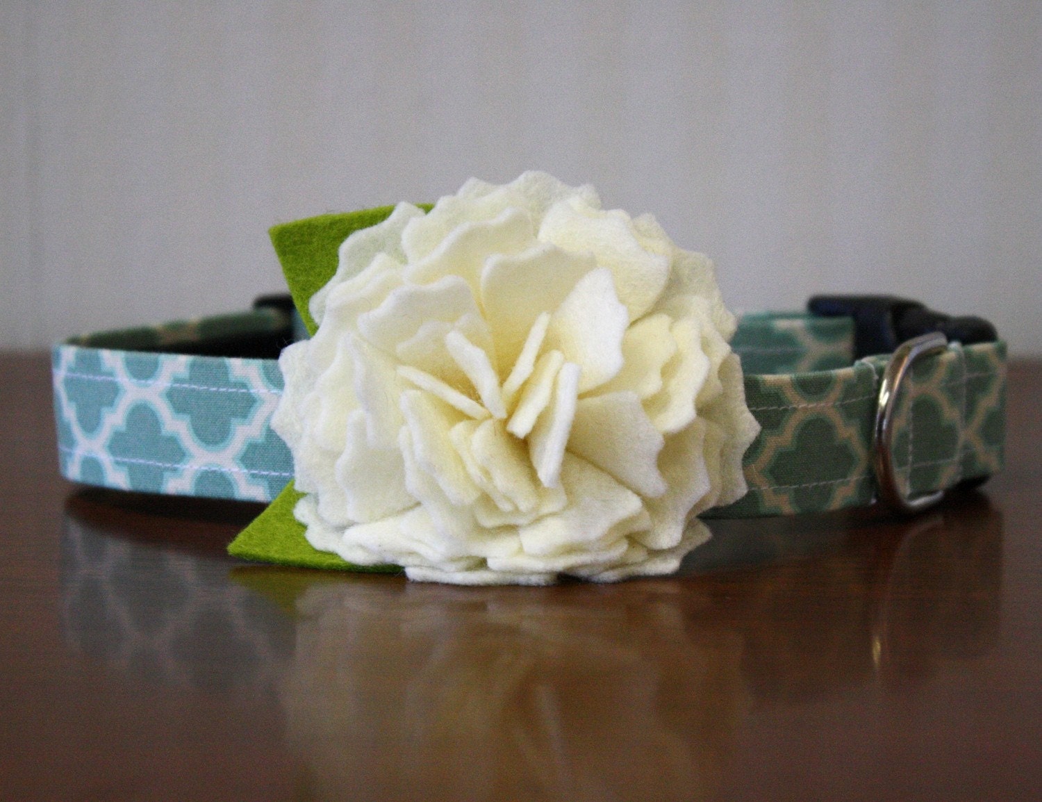 Flower Dog Collar - Ivory Peony