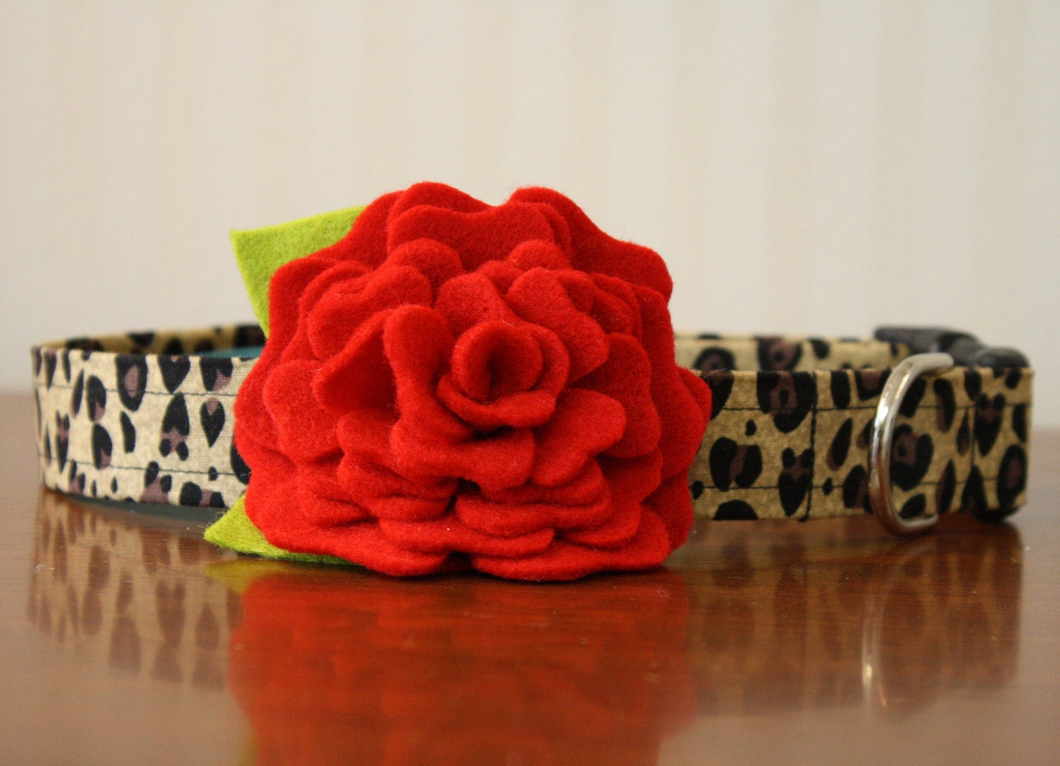 Flower Dog Collar - Leopard Lady