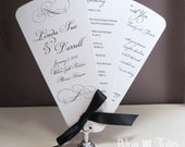 Simple Elegance Fan Wedding Program