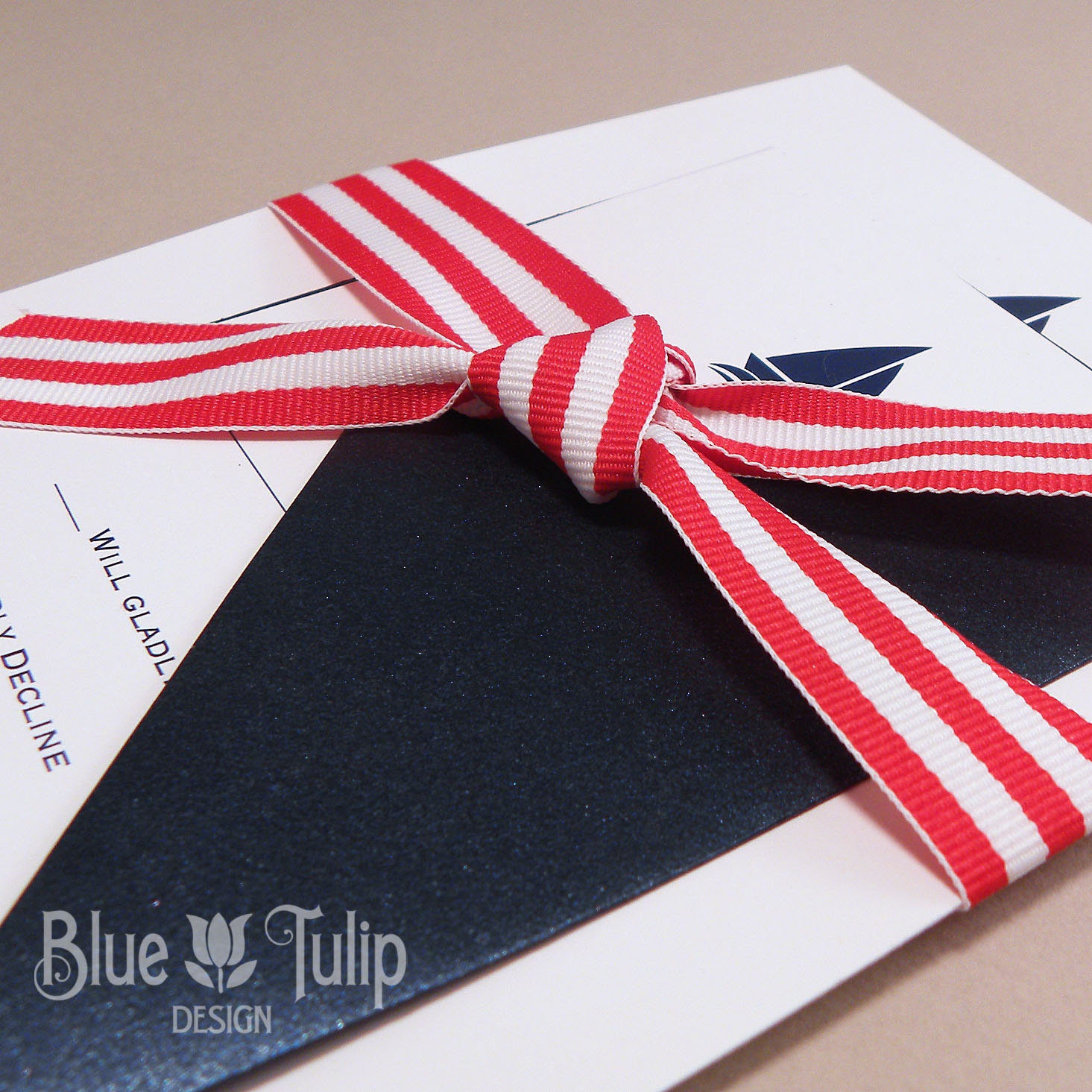 Preppy Sailboat Nautical Wedding Invitation