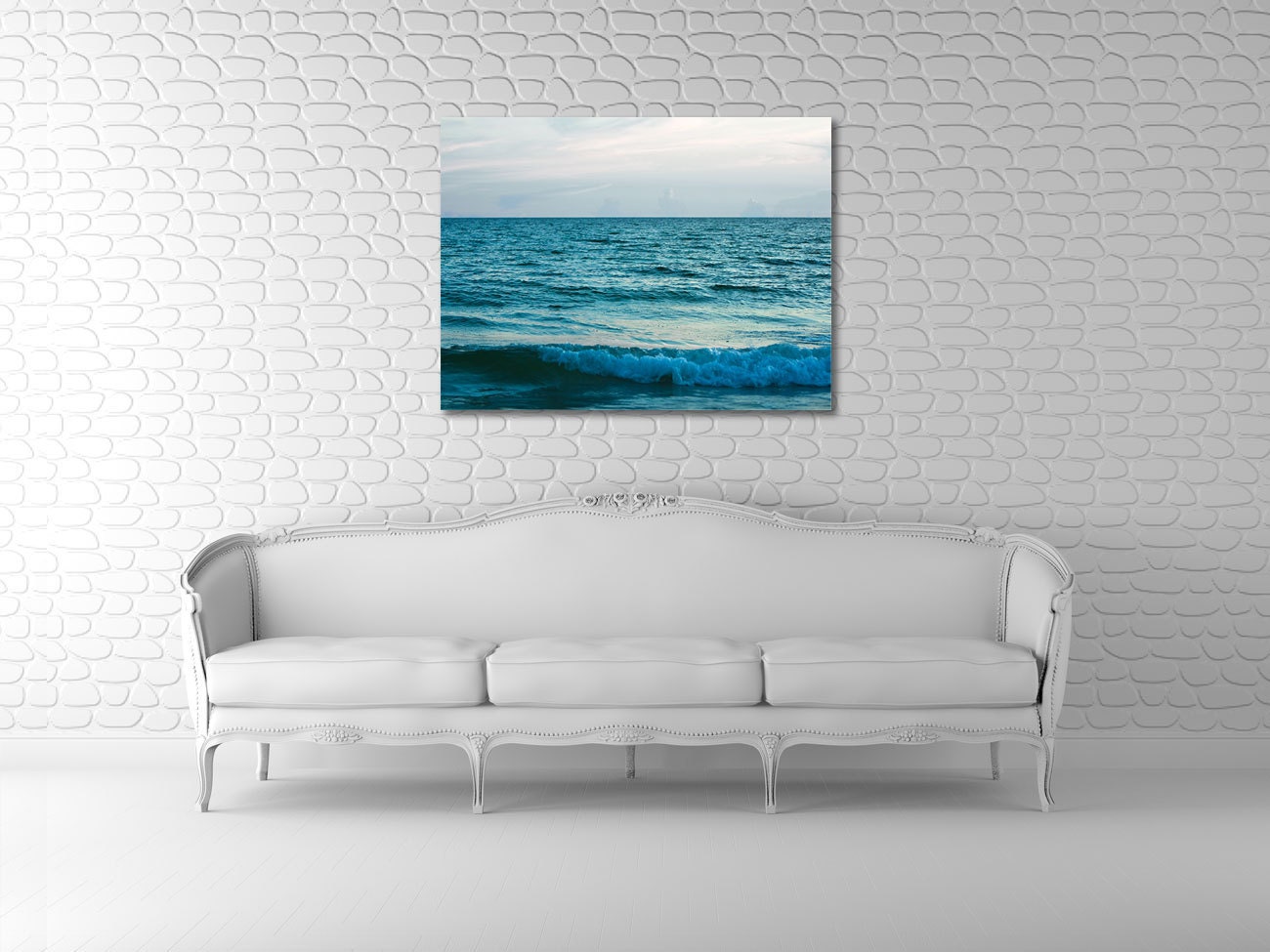 Canvas - Large Art - Minimalist Teal Ocean on 30x40 Gallery Wrapped Canvas - Voyage - Original Fine Art Photography by Tricia McKellar