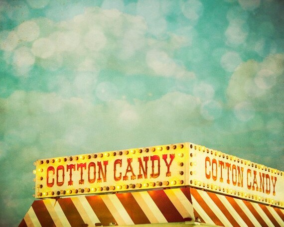 Cotton Candy. Carnival Food Sign 8x10 Fine Art Photography Print by Tricia McKellar. No. 2845