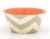 Buckley Chevron Berry Bowl inTaupe