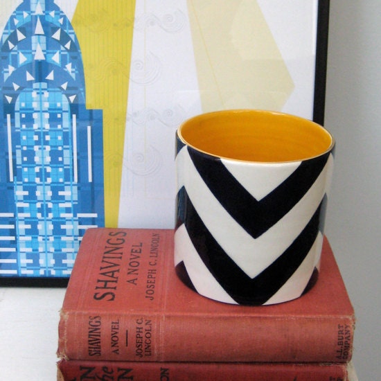 Pencil Cup in Buckley Chevron